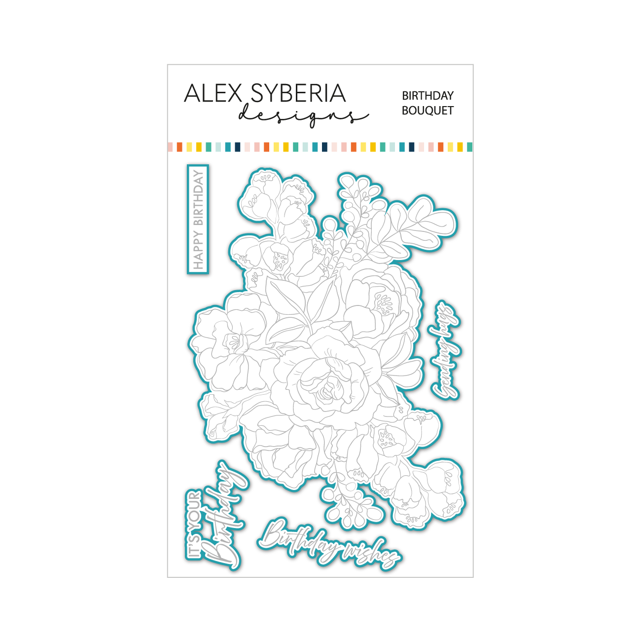 Alex Syberia Designs Birthday Bouquet Die Set