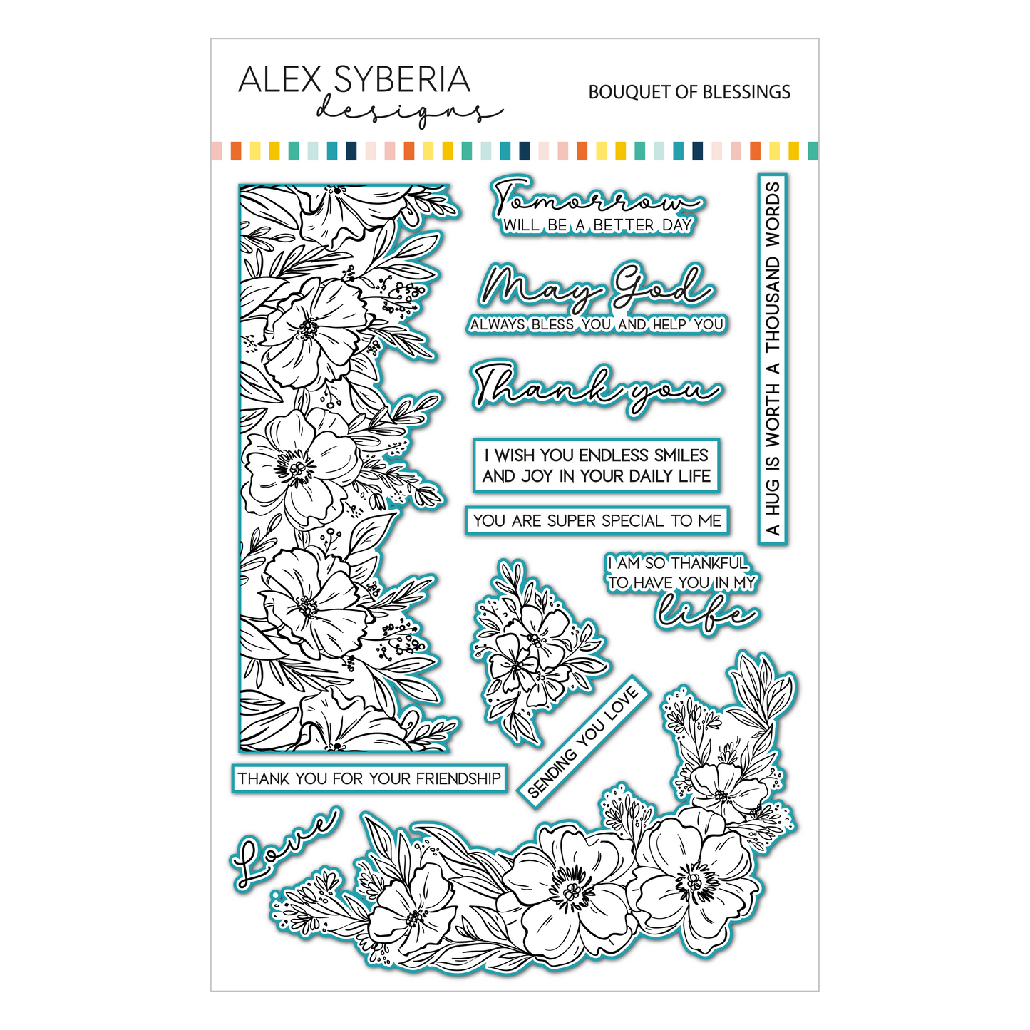 Alex Syberia Designs Bouquet of Blessings Die Set