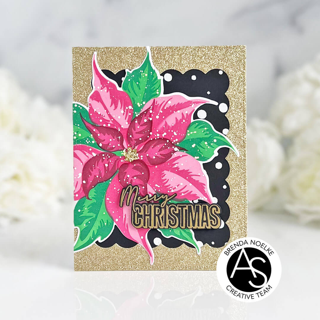 Alex Syberia Designs Festive Poinsettia Stamp Set