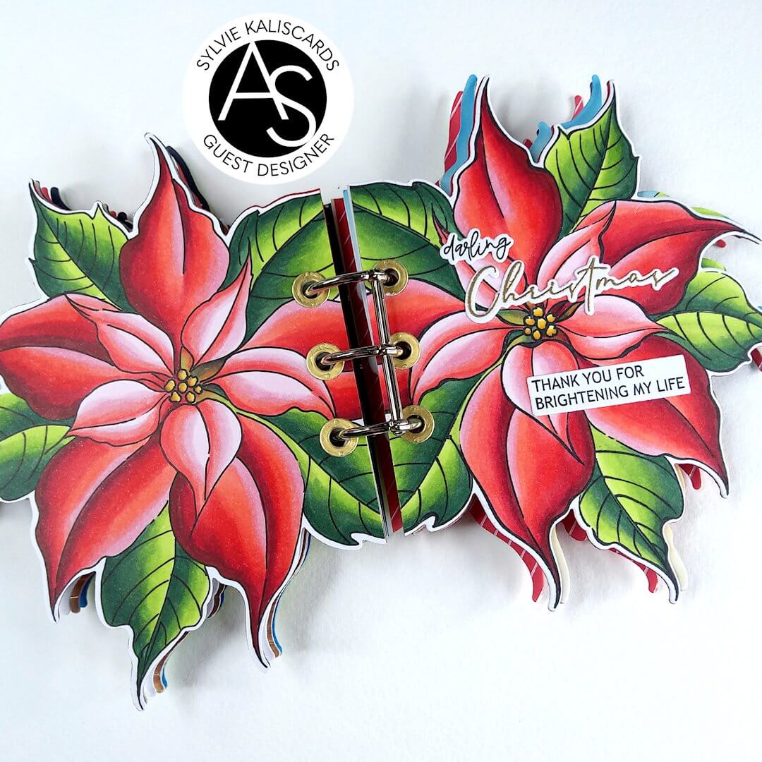 Alex Syberia Designs Festive Poinsettia Stamp Set