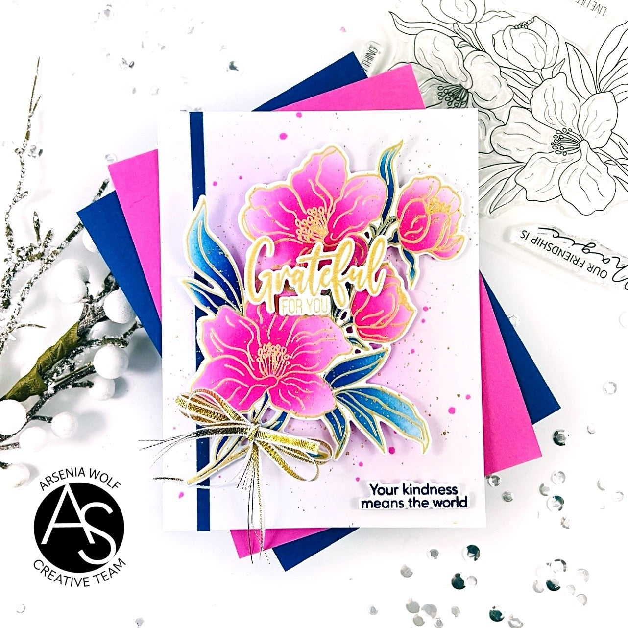 Alex Syberia Designs Grateful for You Stamp Set