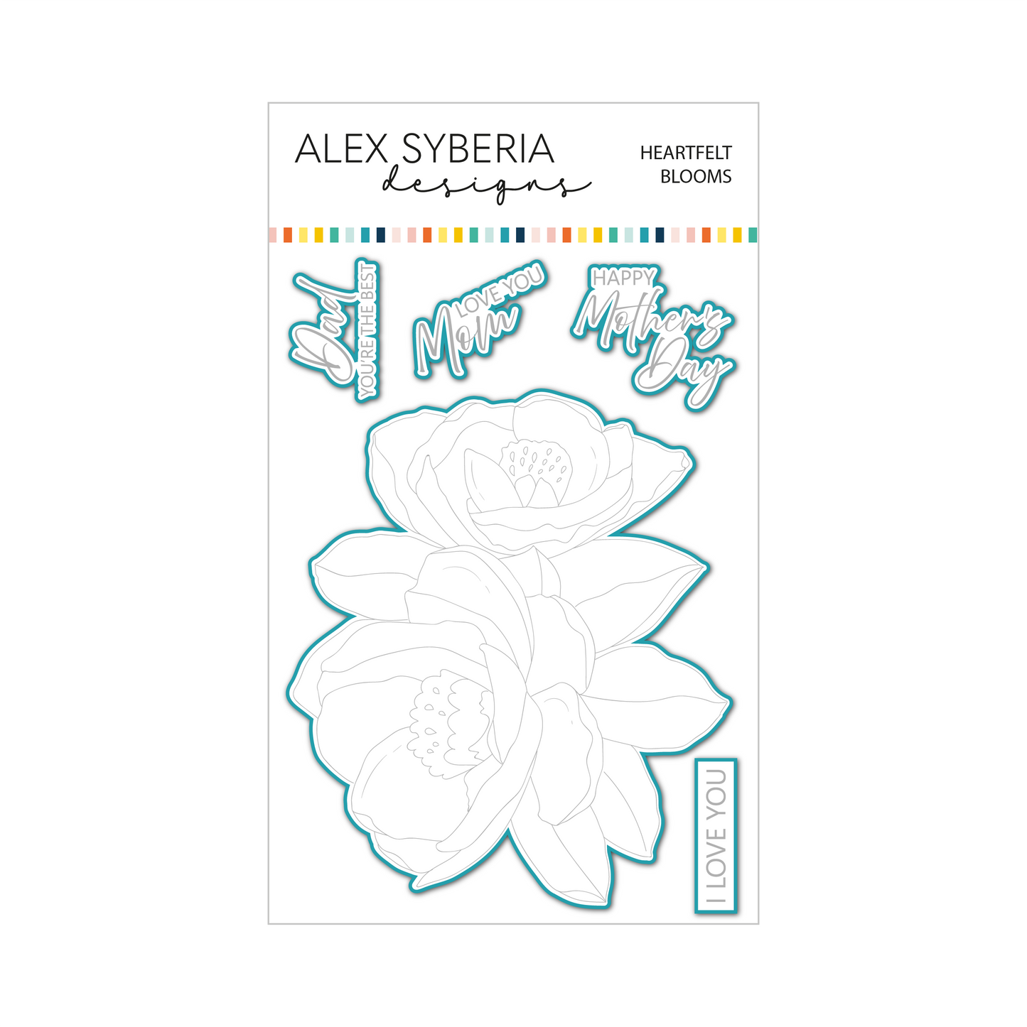 Alex Syberia Designs Heartfelt Blooms Die Set