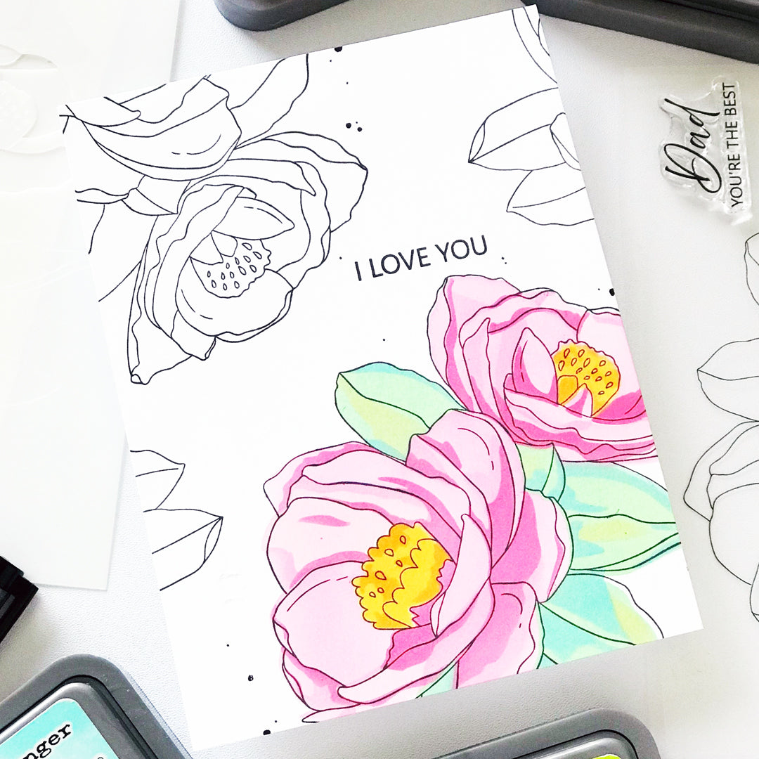 Alex Syberia Designs Heartfelt Blooms Stamp Set