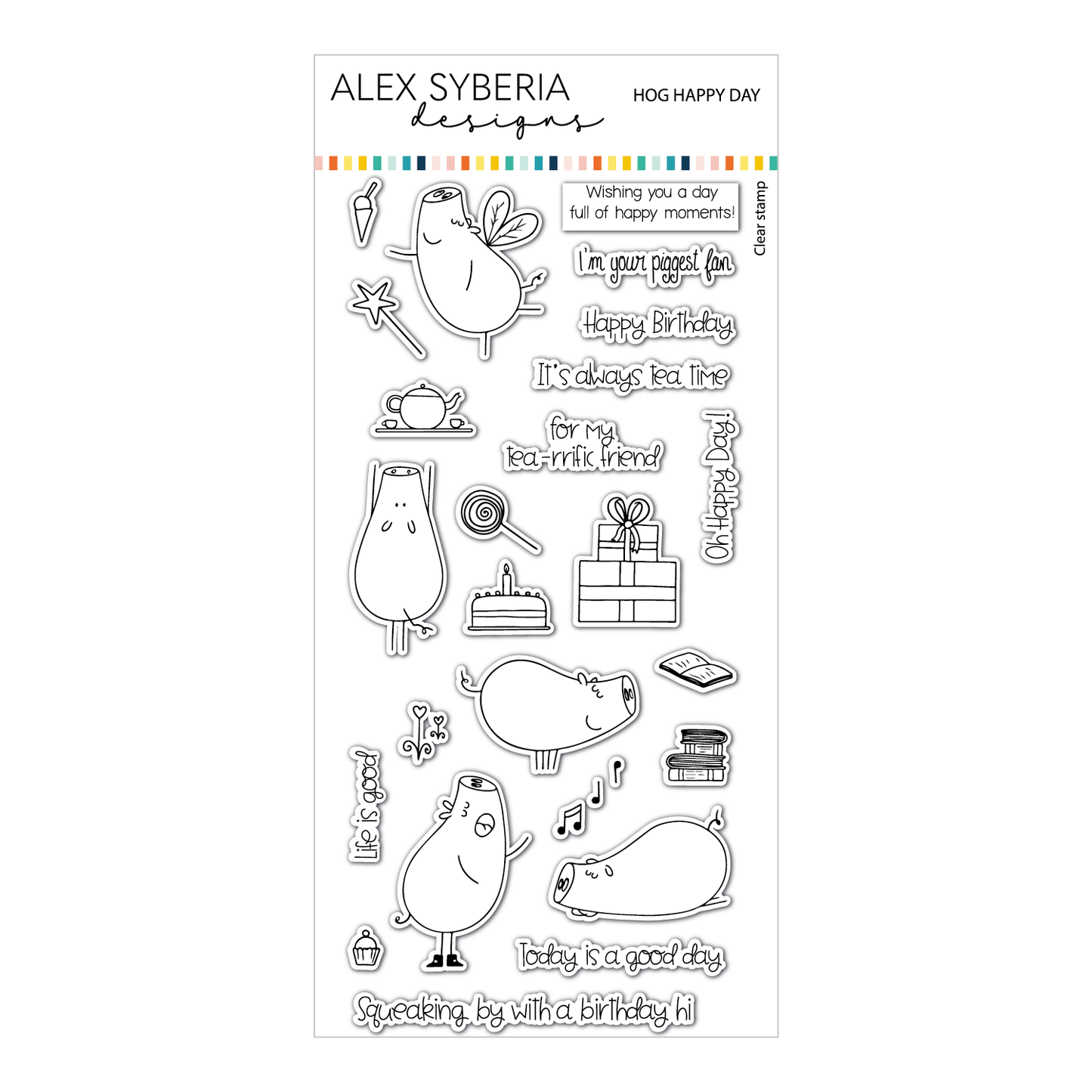 Alex Syberia Designs Hog Happy Day Stamp Set