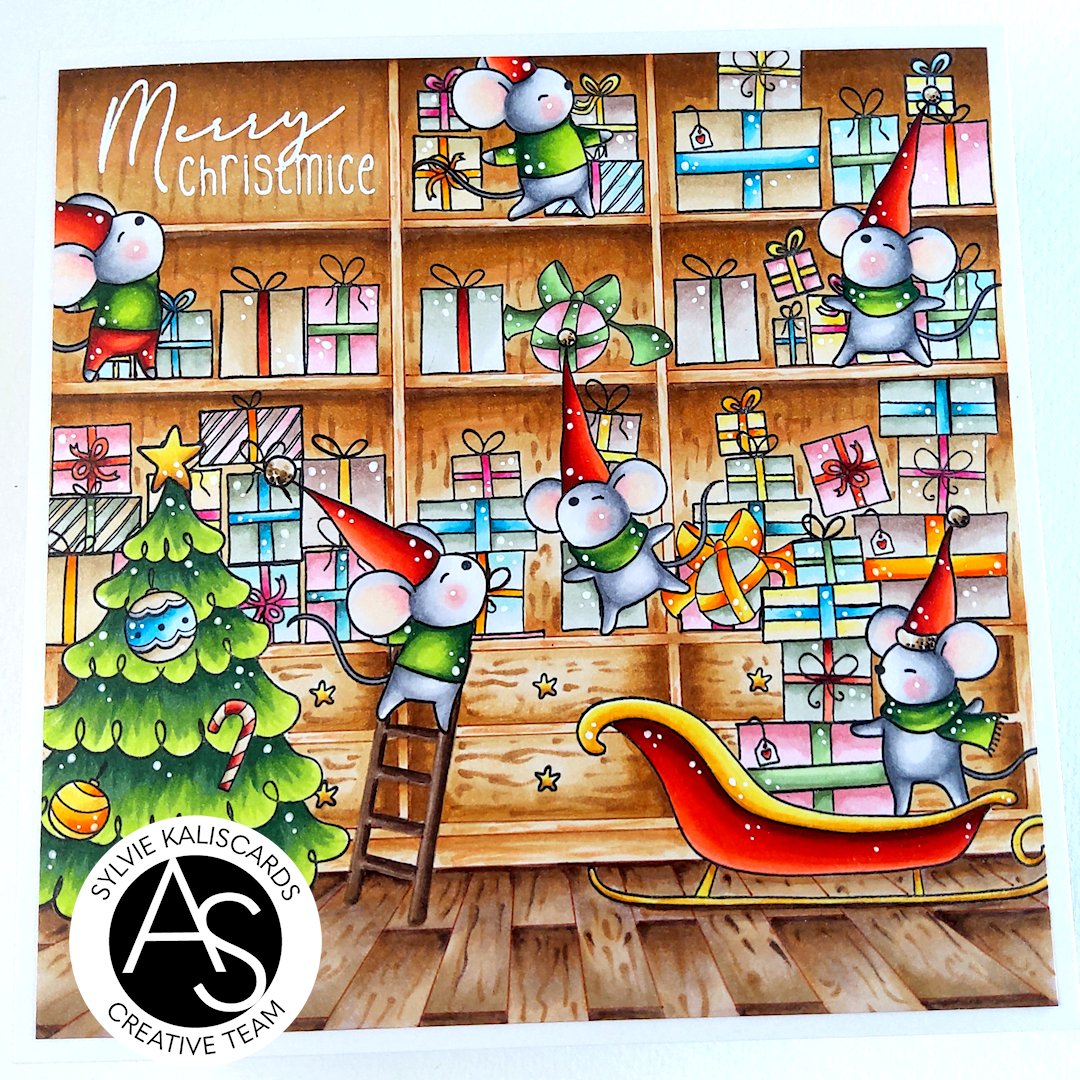 Alex Syberia Designs Merry Christmice Stamp Set