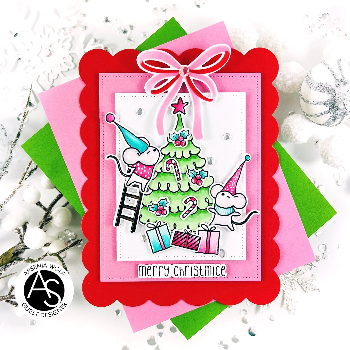 Alex Syberia Designs Merry Christmice Stamp Set