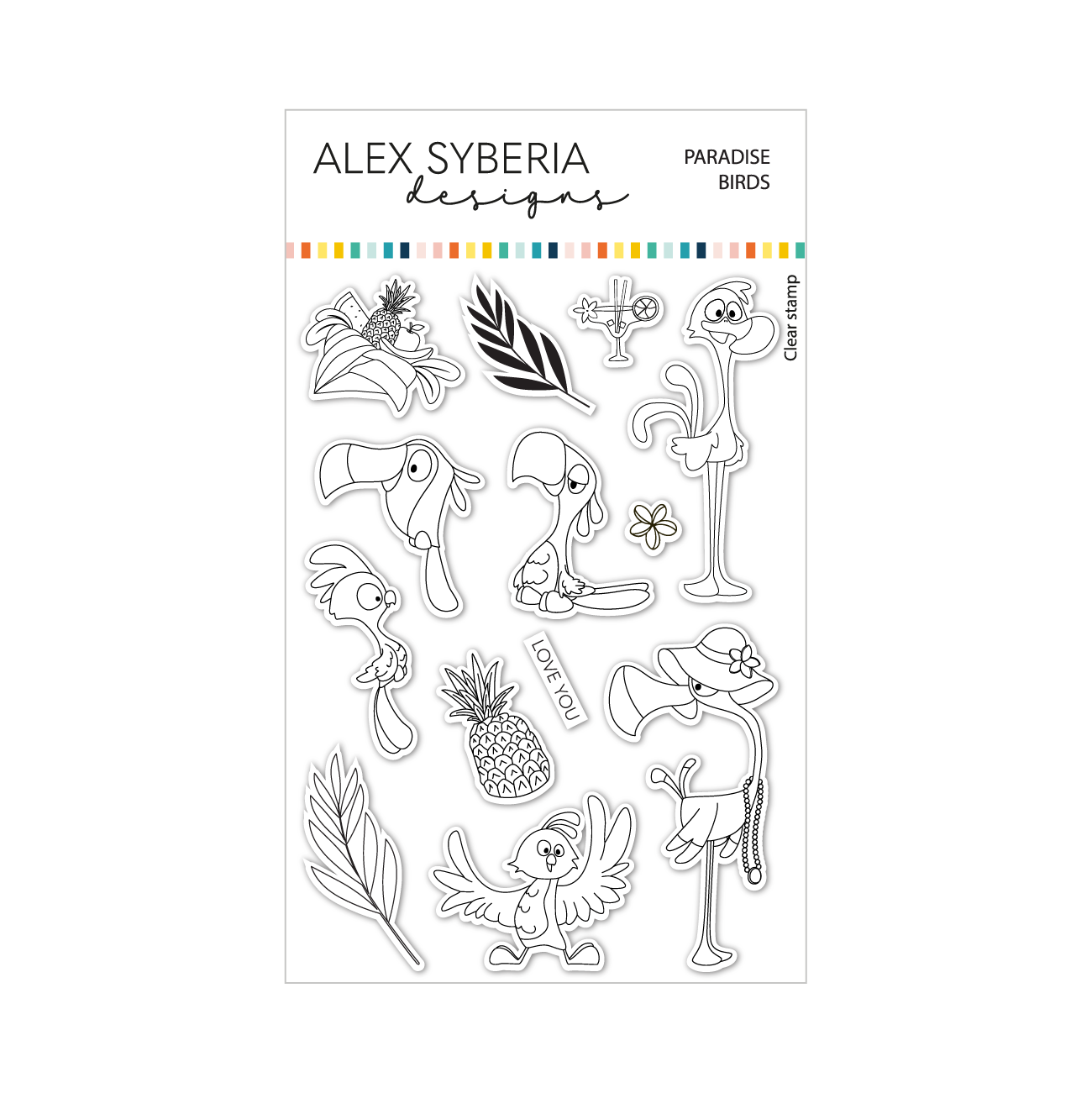 Alex Syberia Designs Paradise Birds Stamp Set