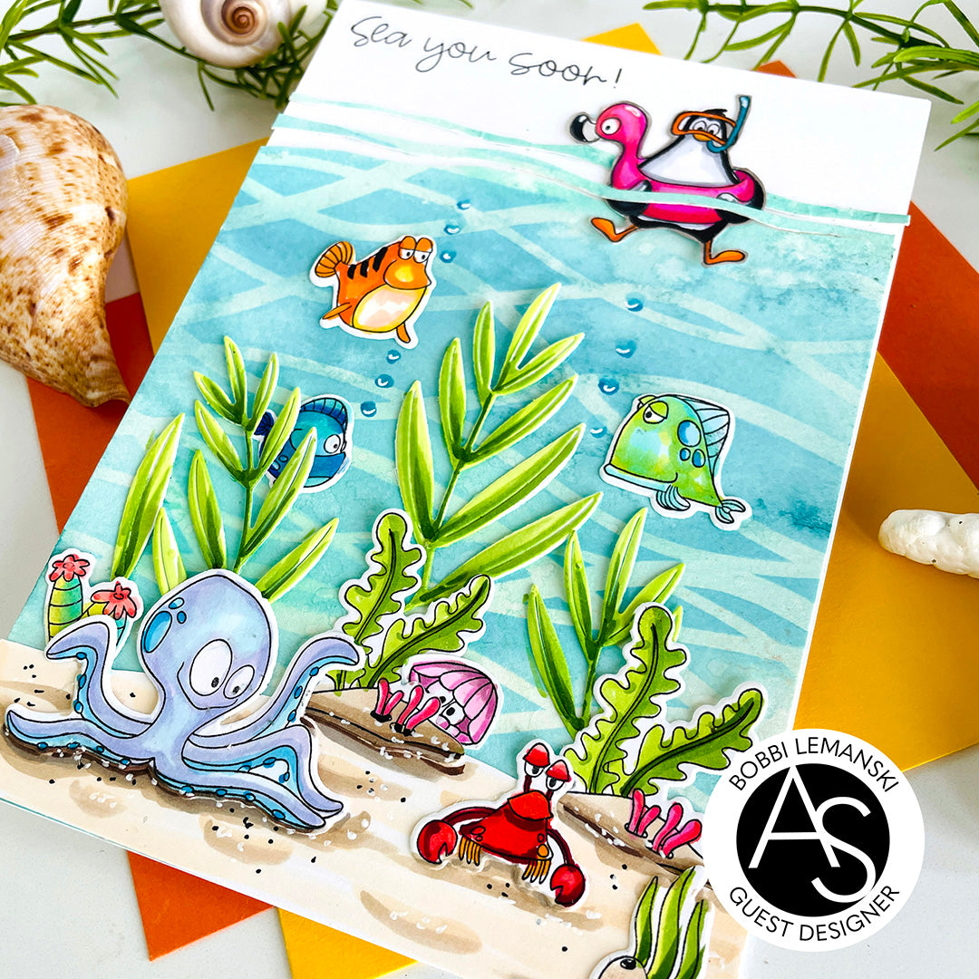 Alex Syberia Designs Seaside Swirls Stencil