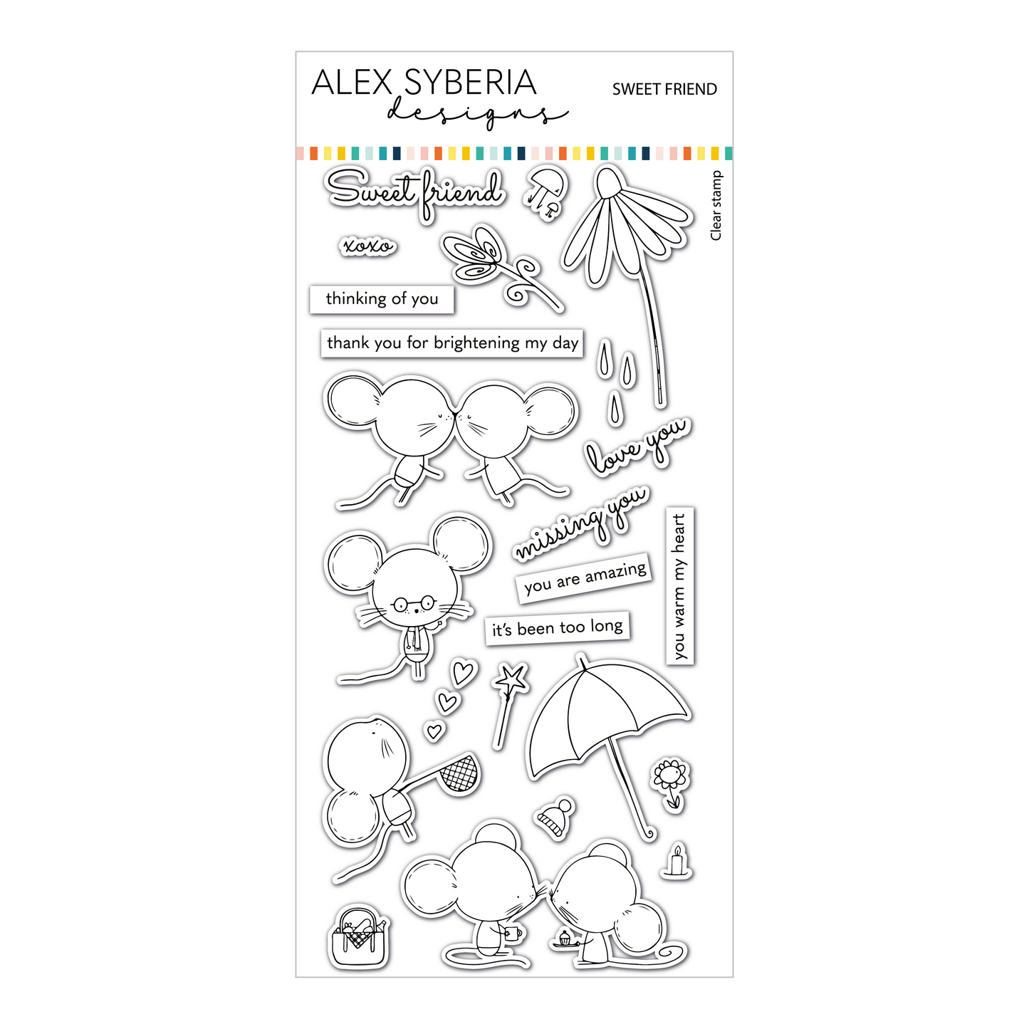 Alex Syberia Designs Sweet Friend Stamp Set