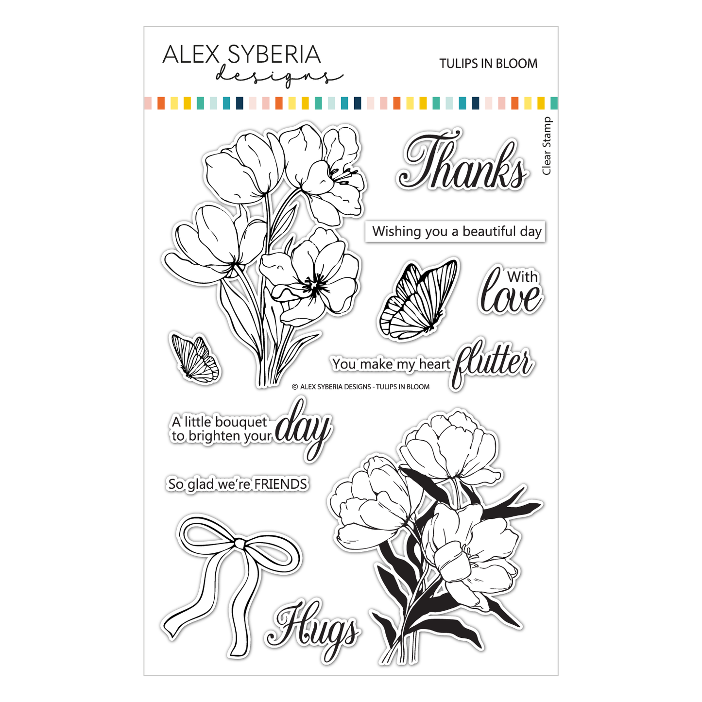 Alex Syberia Designs Tulips in Bloom Stamp Set