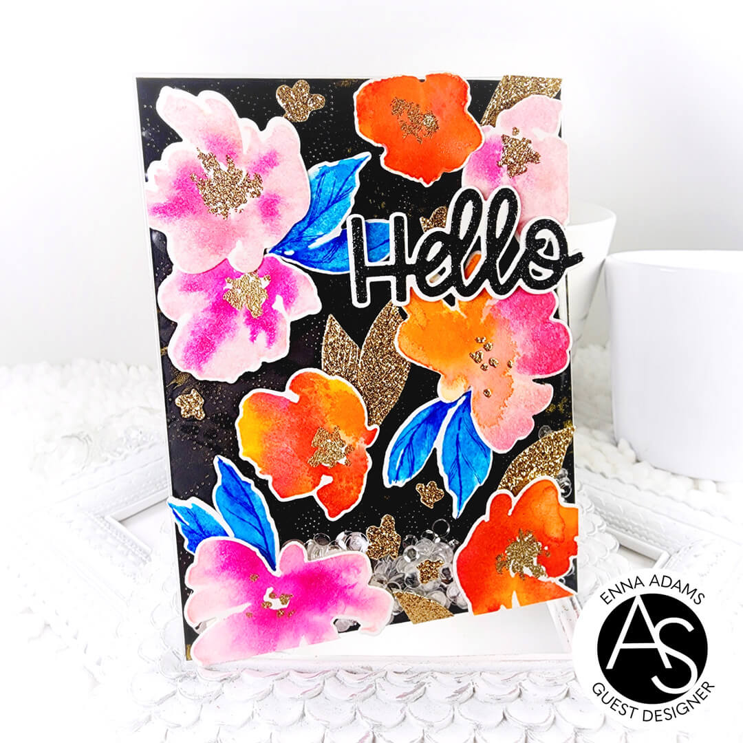 Alex Syberia Designs Watercolour Flowers Stamp Set