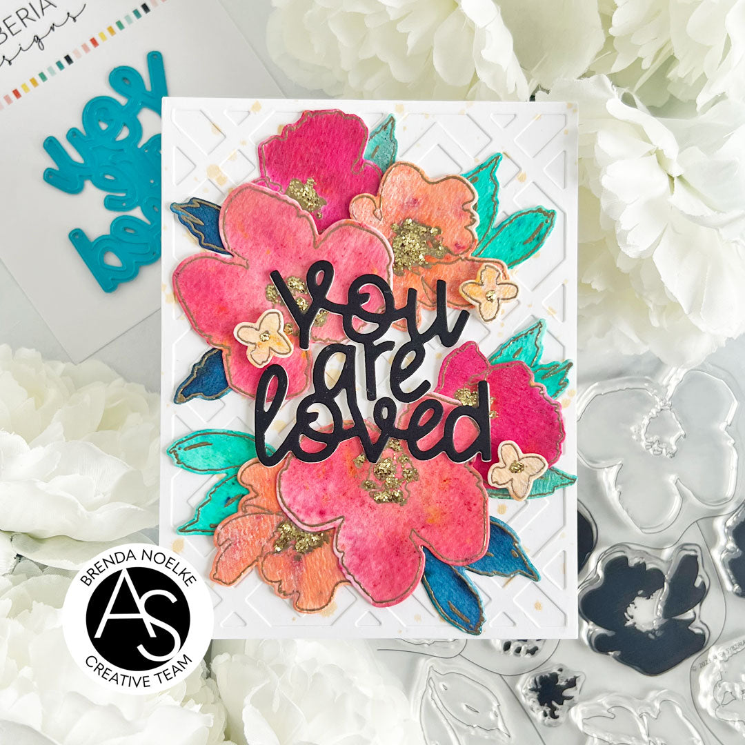 Alex Syberia Designs Watercolour Flowers Stamp Set