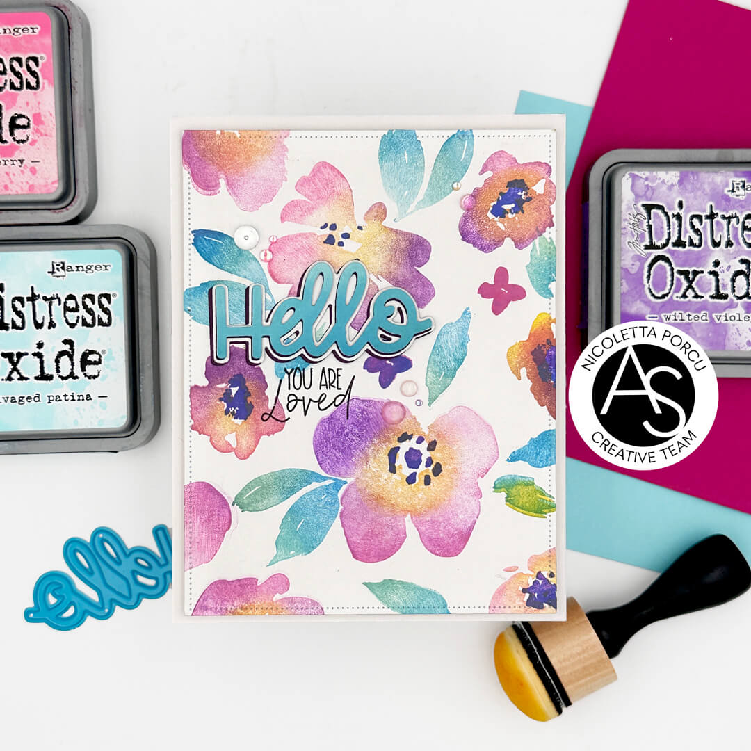 Alex Syberia Designs Watercolour Flowers Stamp Set