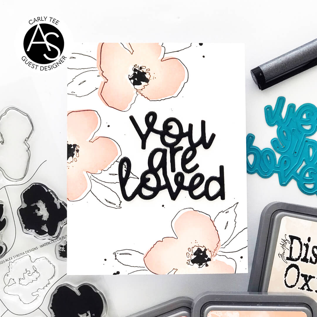 Alex Syberia Designs Watercolour Flowers Stamp Set