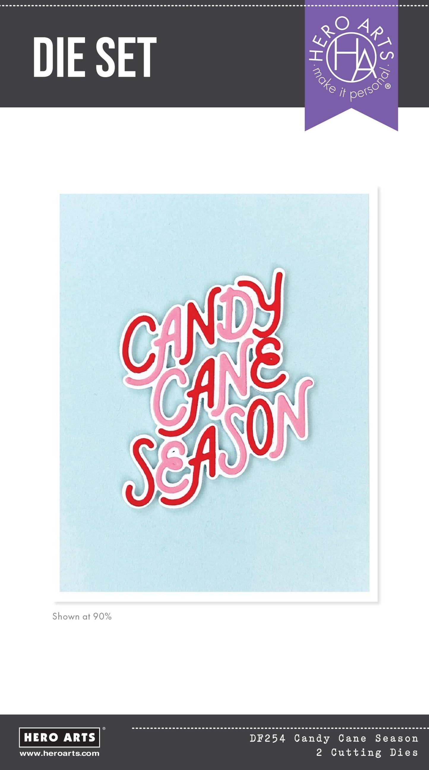 Hero Arts Candy Cane Season Etched Dies from the Candy Cane Season Collection