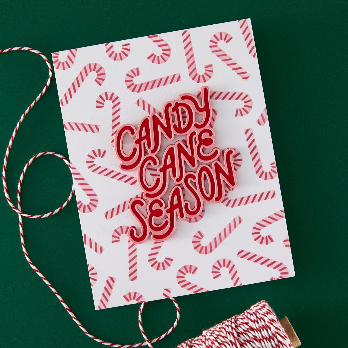 Hero Arts Candy Cane Season Etched Dies from the Candy Cane Season Collection