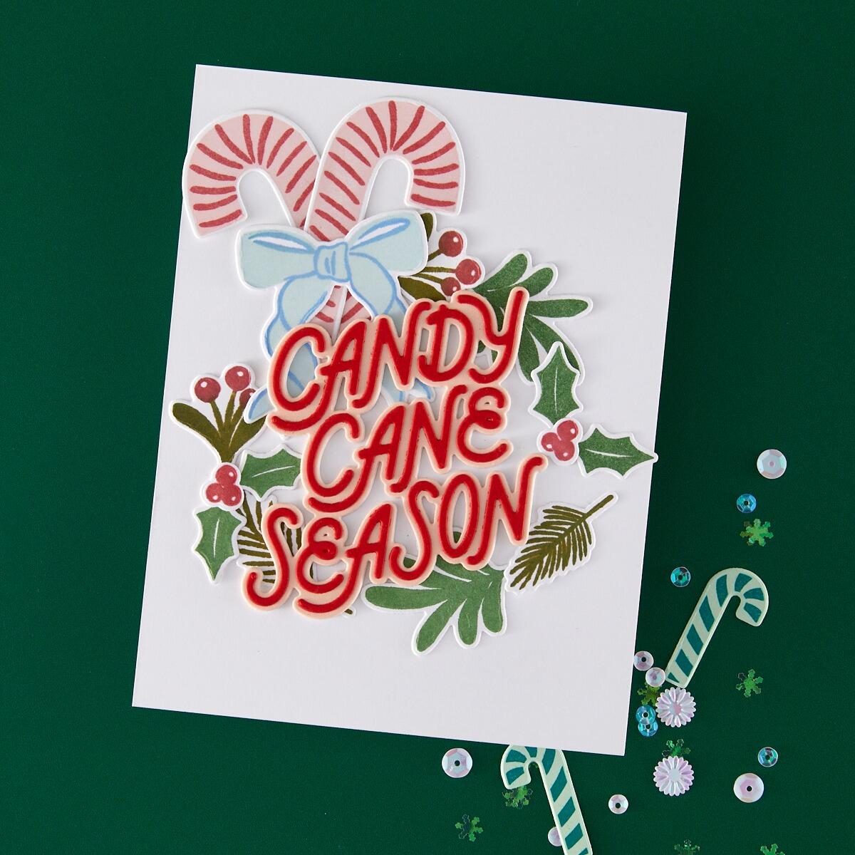 Hero Arts Candy Cane Season Etched Dies from the Candy Cane Season Collection