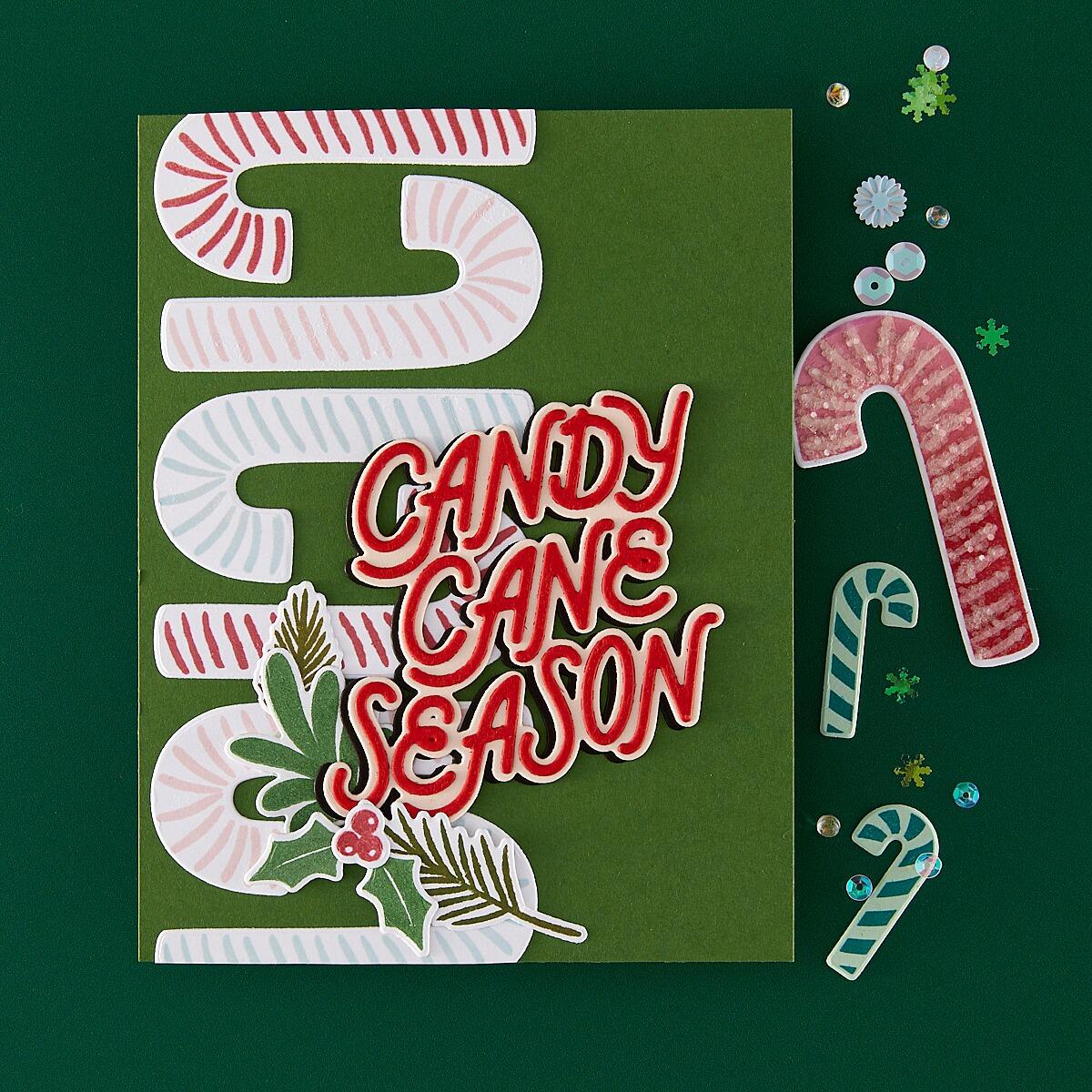 Hero Arts Candy Cane Season Etched Dies from the Candy Cane Season Collection