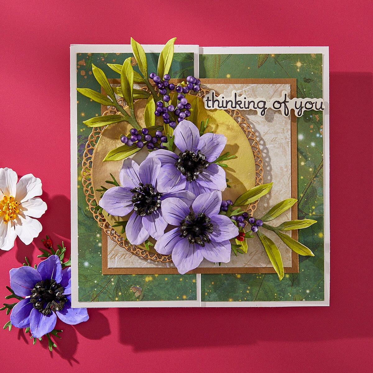 Spellbinders Anemone Etched Dies from the Summer Solstice Garden Collection by Susan Tierney-Cockburn - Spellbinders - 5