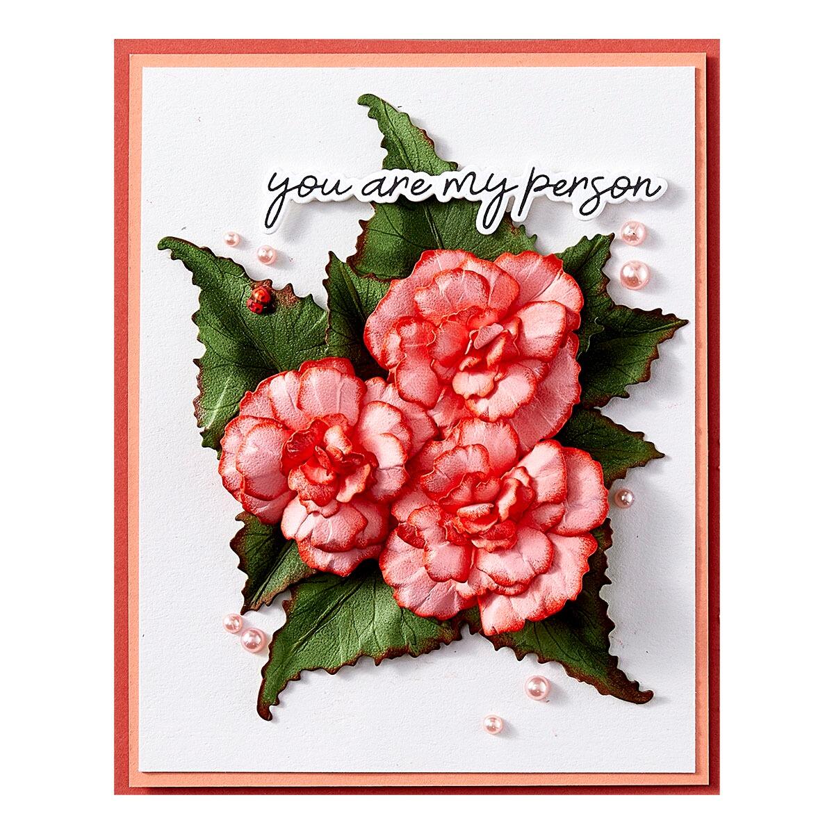 Spellbinders Begonia and Ladybugs Etched Dies from the Summer Solstice Garden Collection by Susan Tierney-Cockburn - Spellbinders - 4