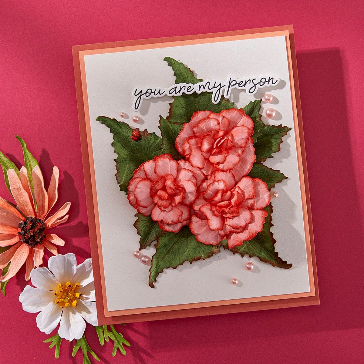Spellbinders Begonia and Ladybugs Etched Dies from the Summer Solstice Garden Collection by Susan Tierney-Cockburn - Spellbinders - 5