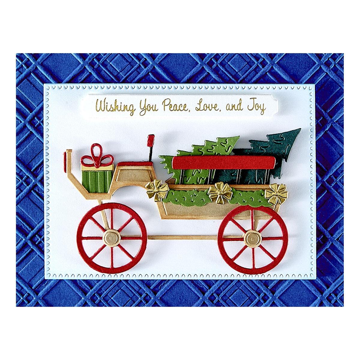 Spellbinders Country Christmas Banner & Sentiments Press Plate & Die Set from the Country Christmas Collection by Annie Williams