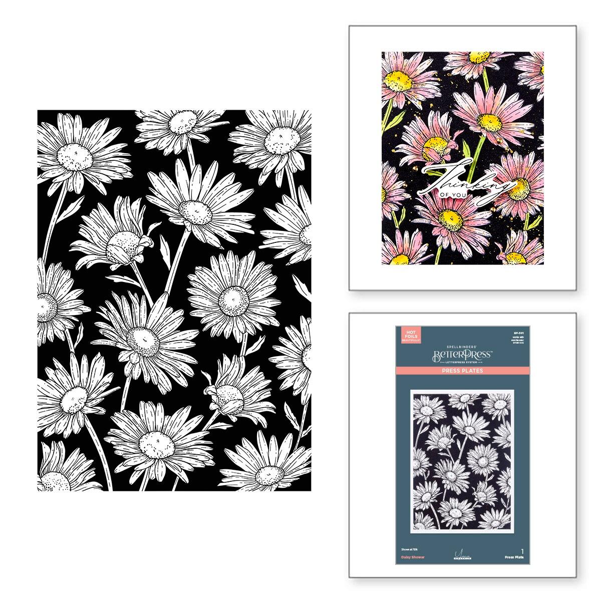 Spellbinders Daisy Shower Press Plate from the Yana's Daisies Collection by Yana Smakula