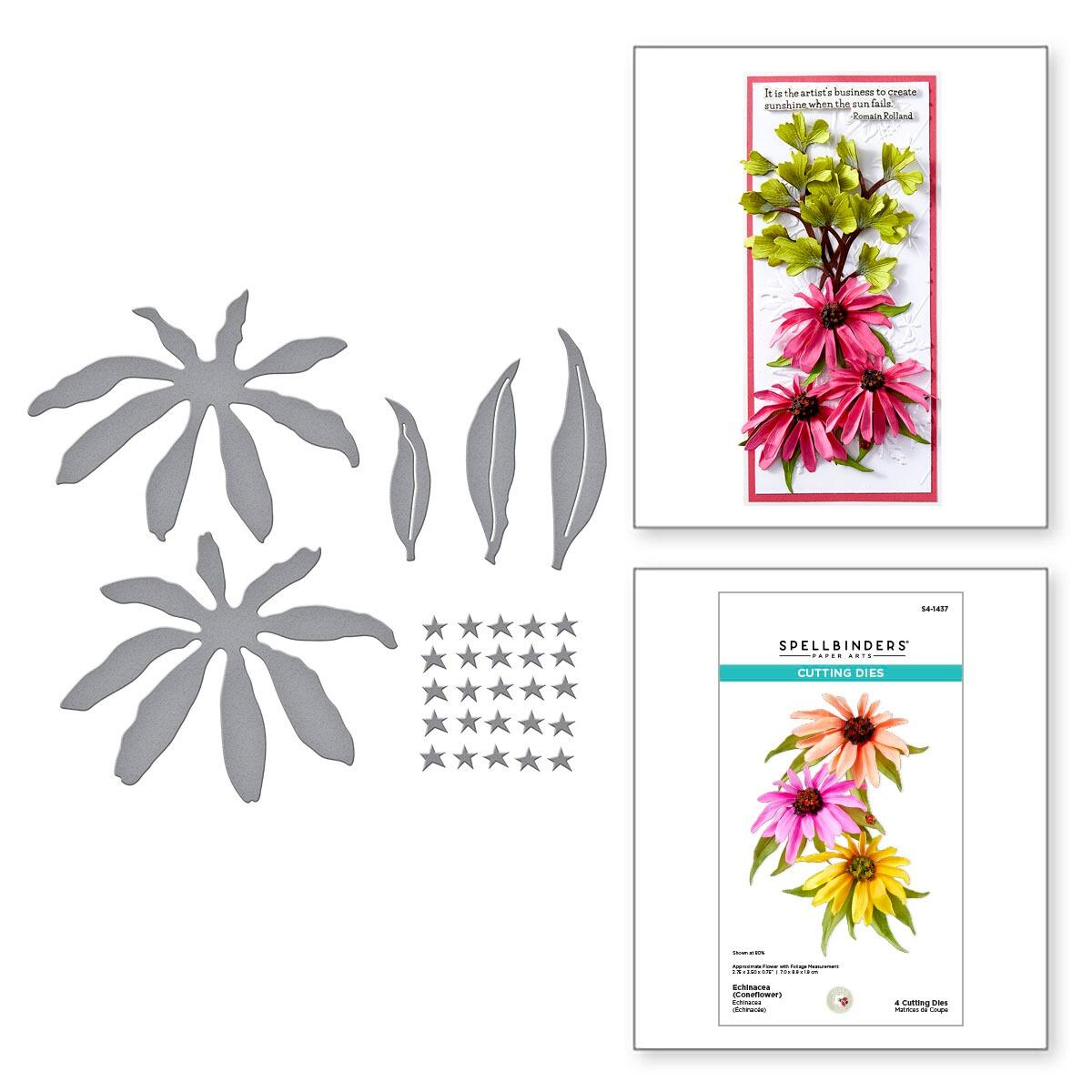 Spellbinders Echinacea (Coneflower) Etched Dies from the Summer Solstice Garden Collection by Susan Tierney-Cockburn - Spellbinders - 2