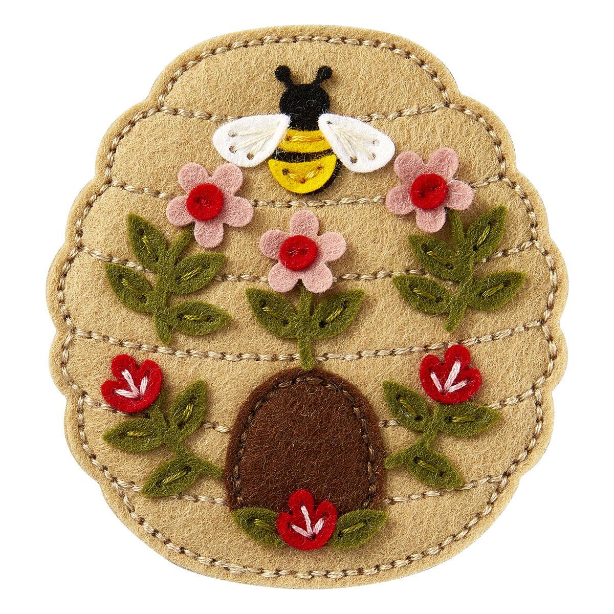 Spellbinders Felt Floral Beehive Etched Dies from the Summer Felt Stitch & Create Collection by Nichol Spohr - Spellbinders - 4