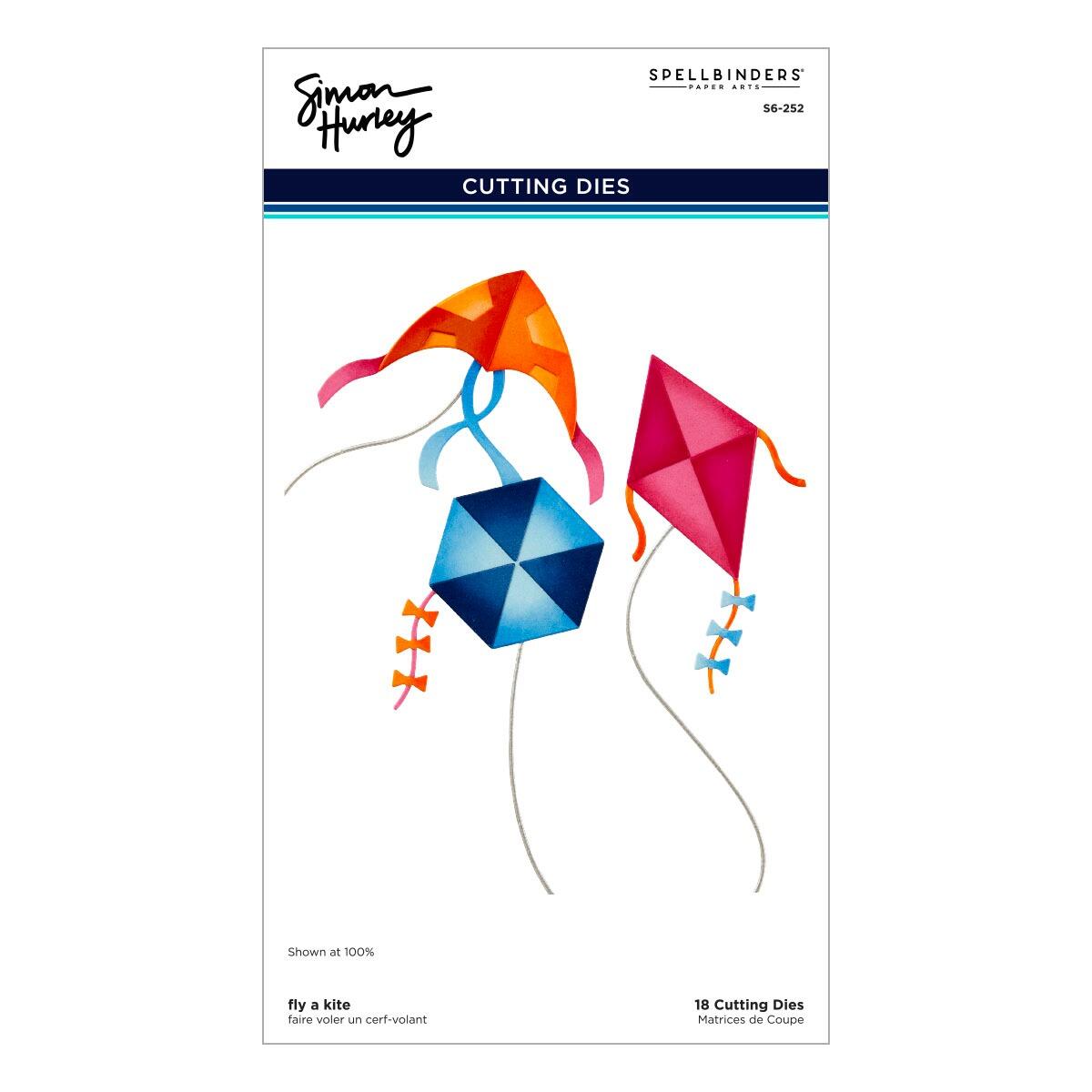 Spellbinders Fly a Kite Etched Dies from the Sky's the Limit Collection by Simon Hurley