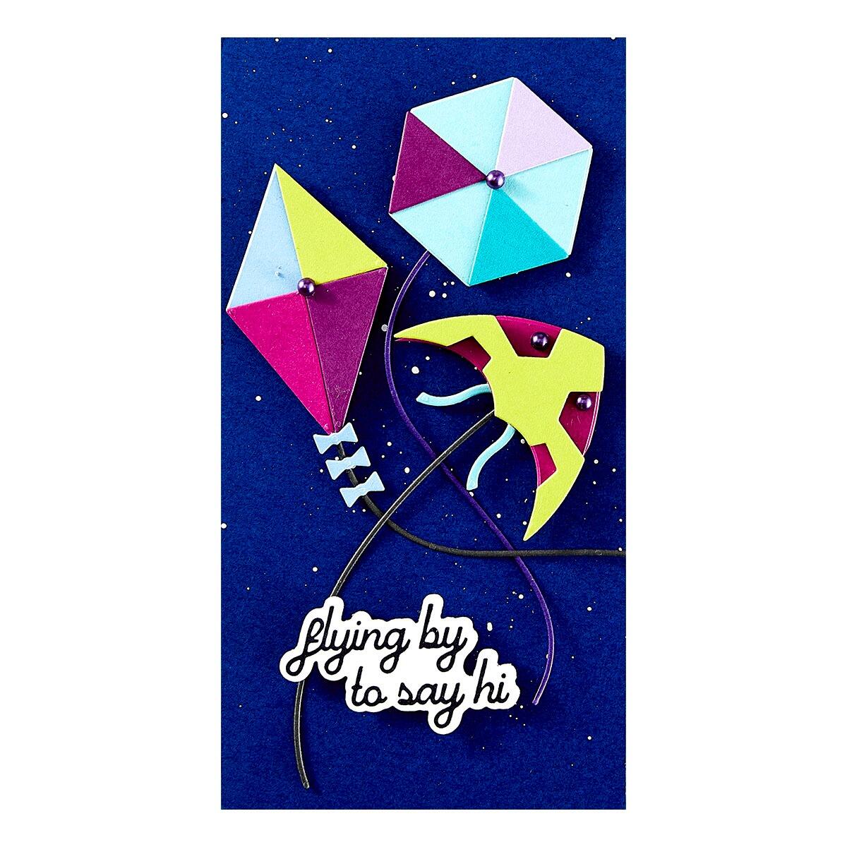 Spellbinders Fly a Kite Etched Dies from the Sky's the Limit Collection by Simon Hurley
