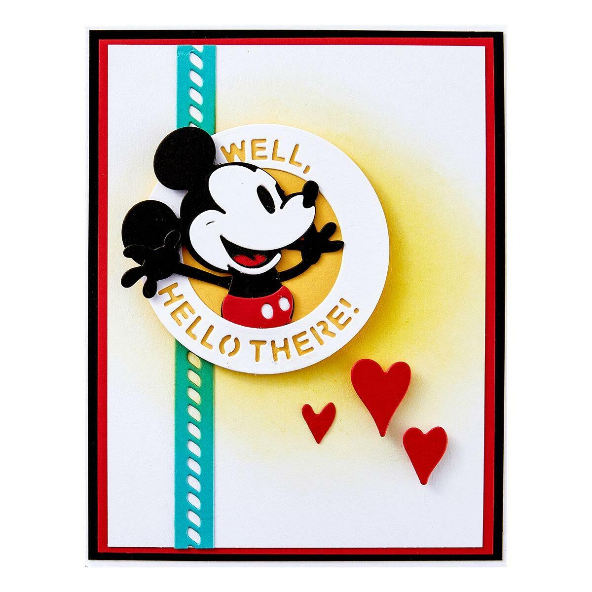 Spellbinders Frame & Sentiments Etched Dies from the Say Cheese Classic Mouse Collection