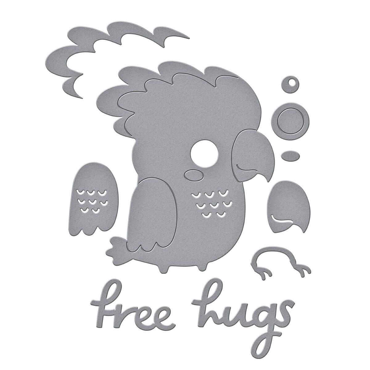 Spellbinders Free Hugs Oscar Etched Dies from the Cheerful Chirps Collection - Spellbinders - 3
