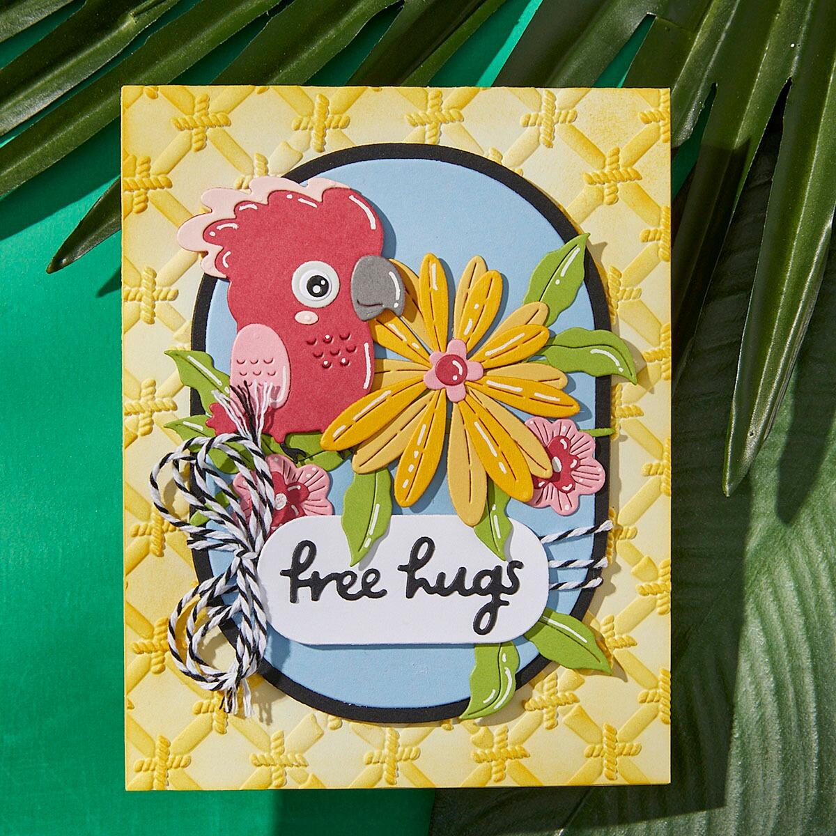 Spellbinders Free Hugs Oscar Etched Dies from the Cheerful Chirps Collection - Spellbinders - 5