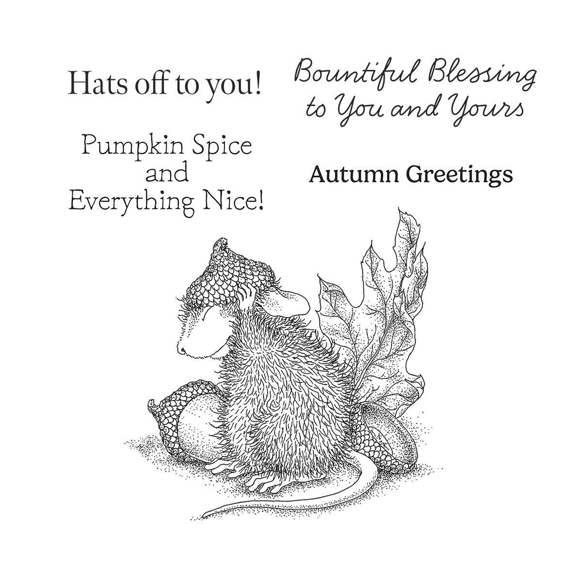Spellbinders Hats Off to You! Cling Rubber Stamp Set from the House-Mouse Tree-mendous Christmas Collection