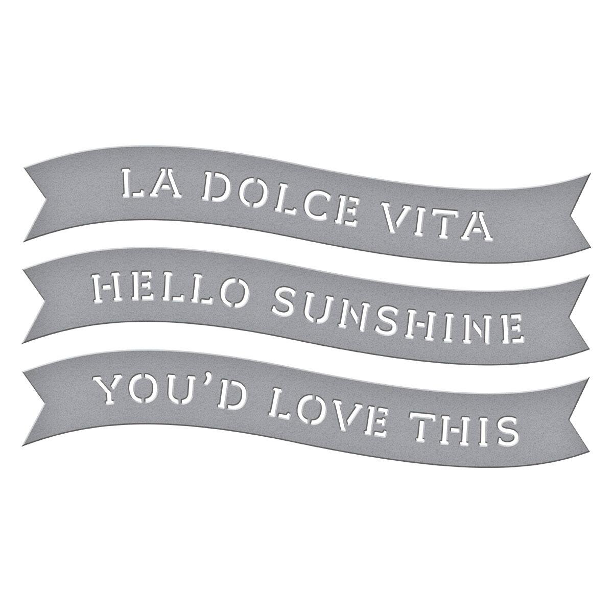 Decorative banner die set from Spellbinders La Dolce Vita