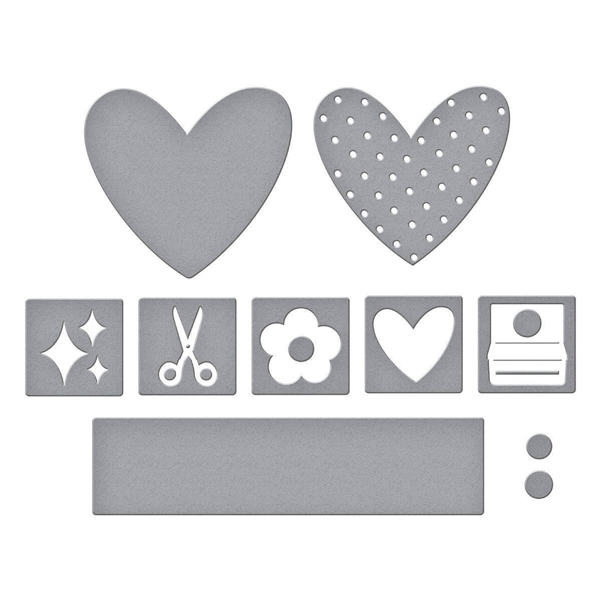 Spellbinders Labels & Icons Etched Dies from the Crafty Babe Collection with Simple Stories