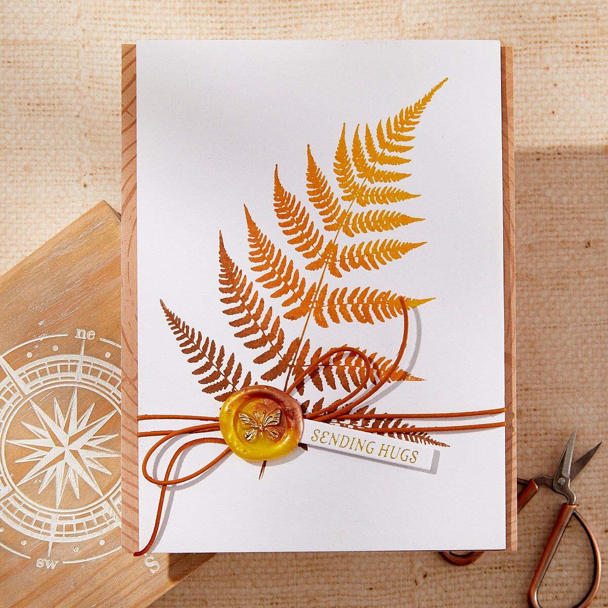 Spellbinders Lush Ferns BetterPress Plate from the Field Notes Collection
