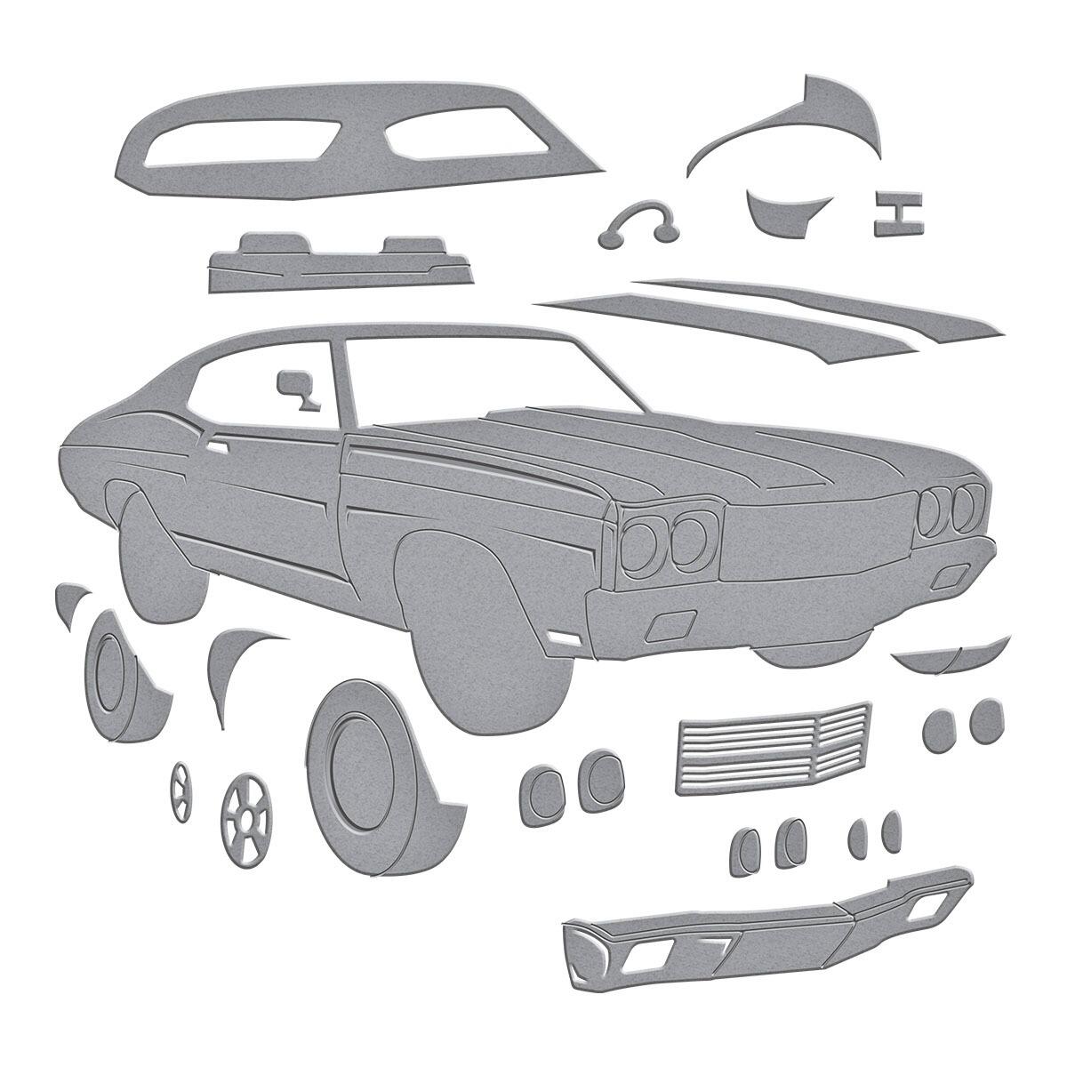 Spellbinders Muscle Car Etched Dies from the Classic Road Legends Collection by Mindy Eggen