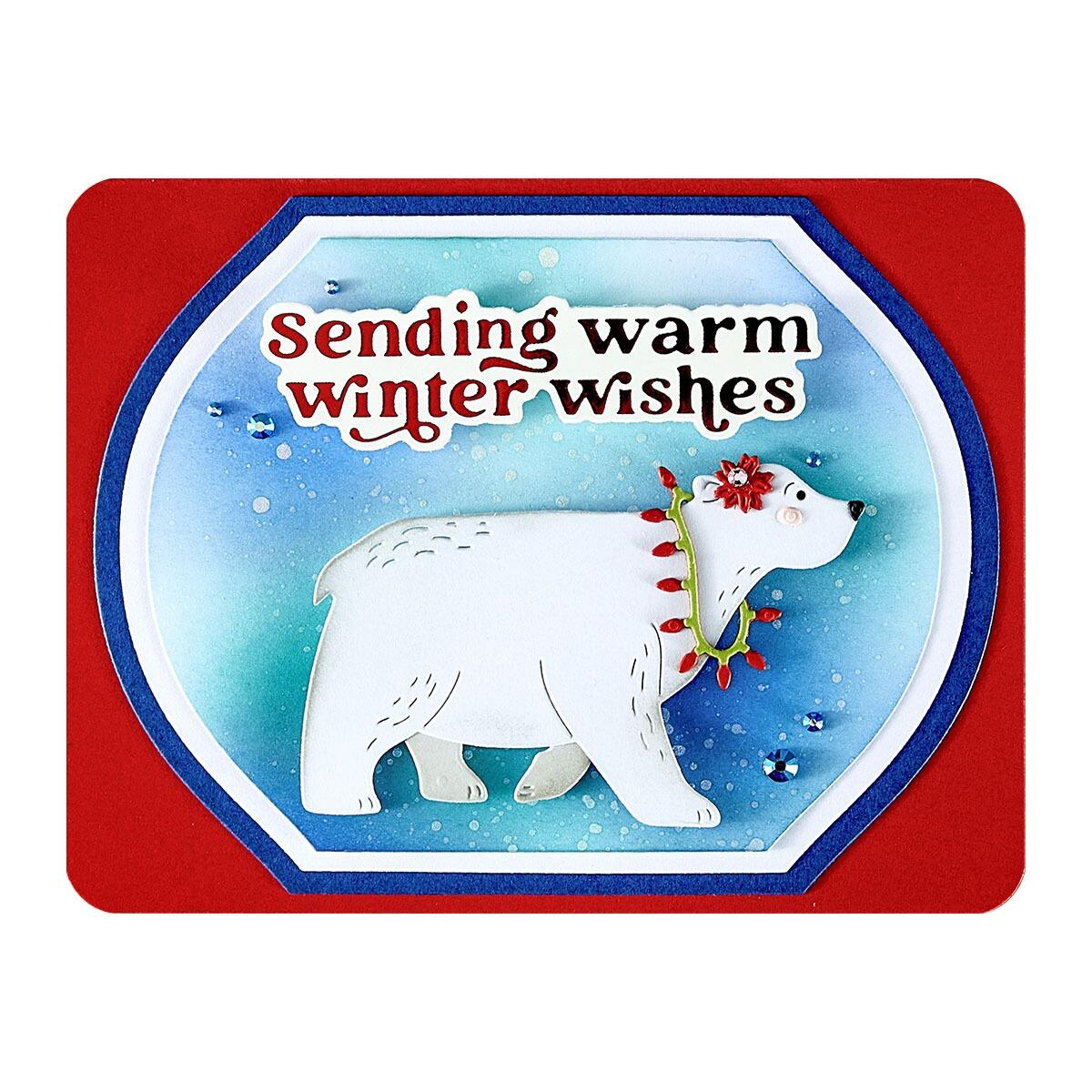 Spellbinders Polar Bear Pals Etched Dies from the North Pole Friends Collection by Simon Hurley