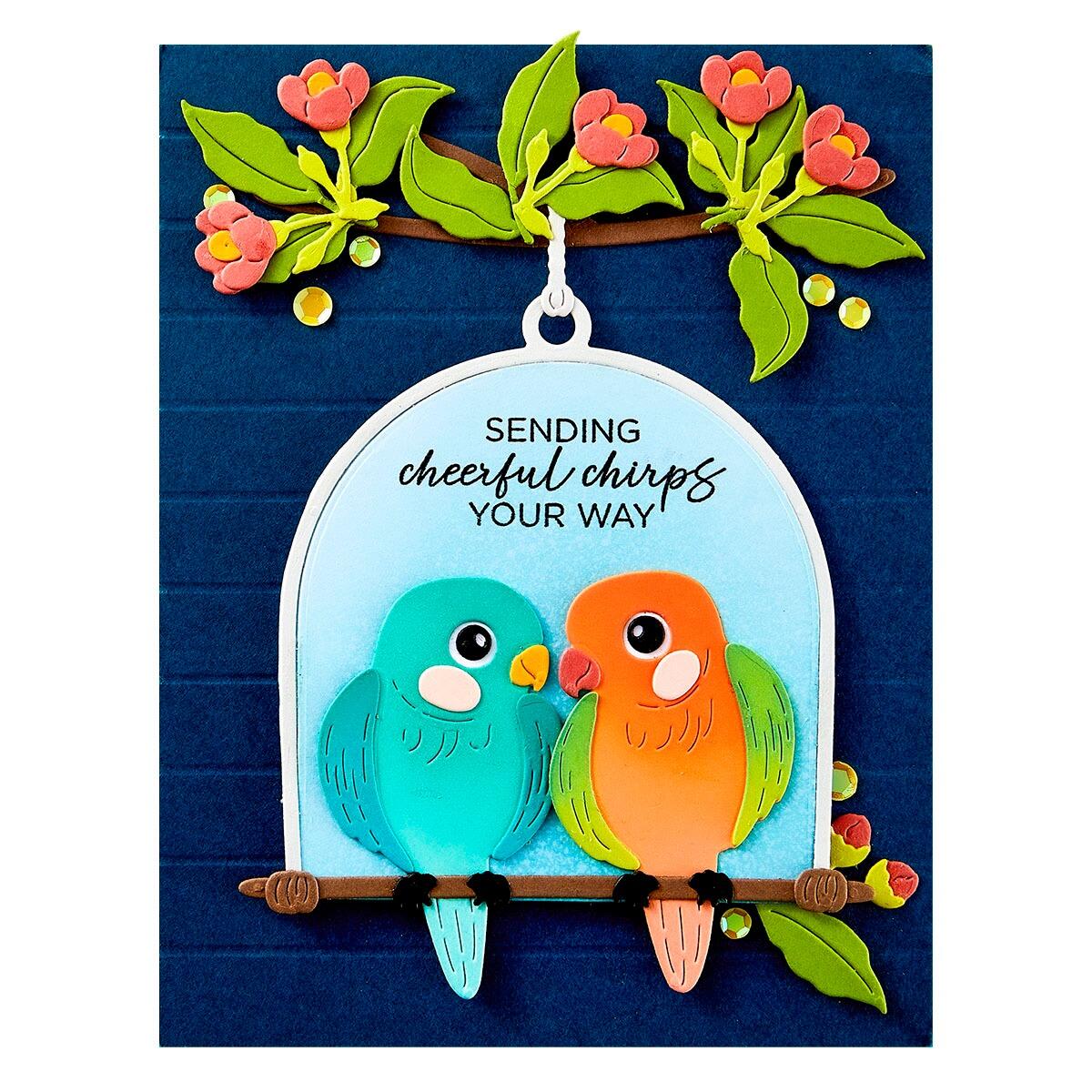 Spellbinders Pretty Birds Etched Dies from the Cheerful Chirps Collection - Spellbinders - 4