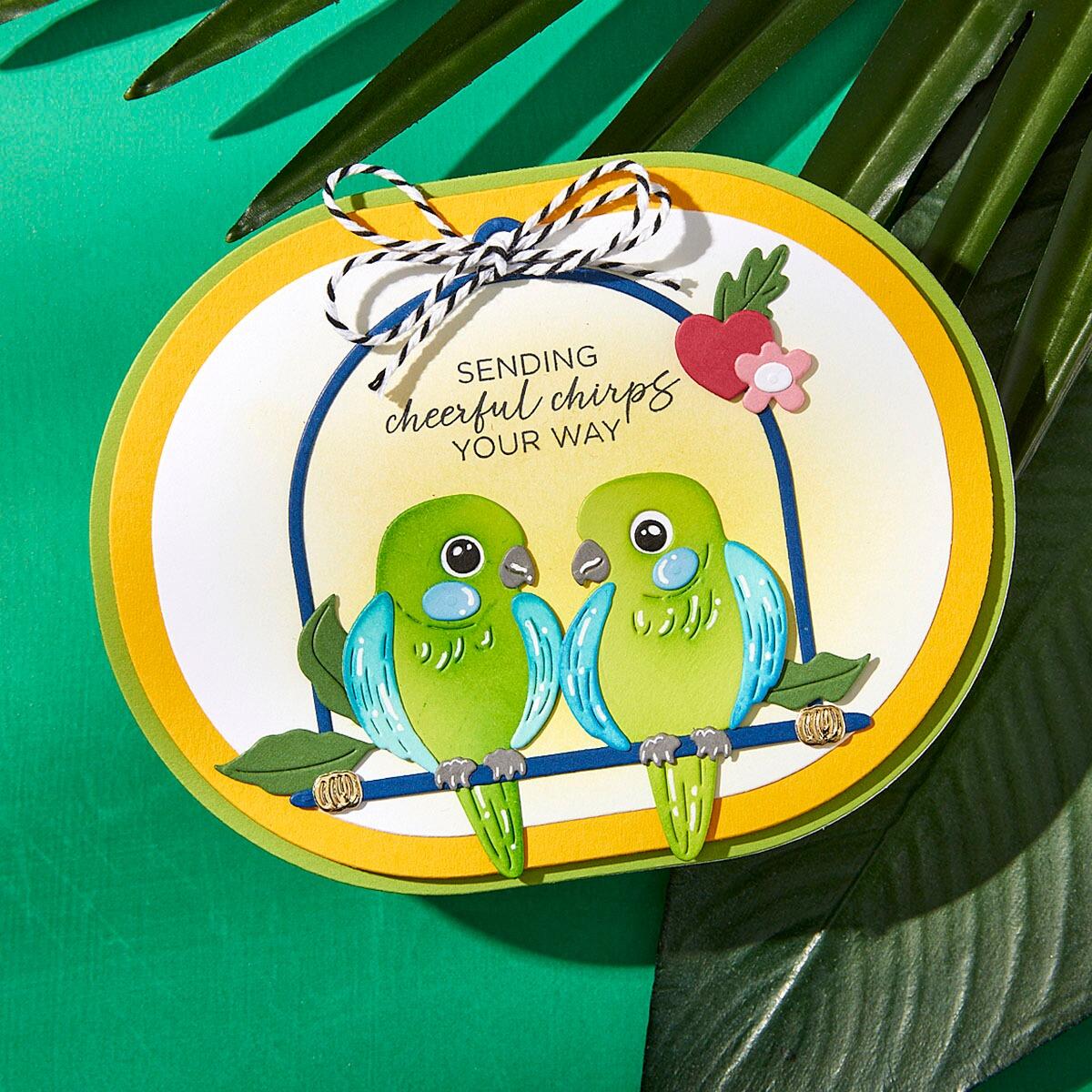 Spellbinders Pretty Birds Etched Dies from the Cheerful Chirps Collection - Spellbinders - 5