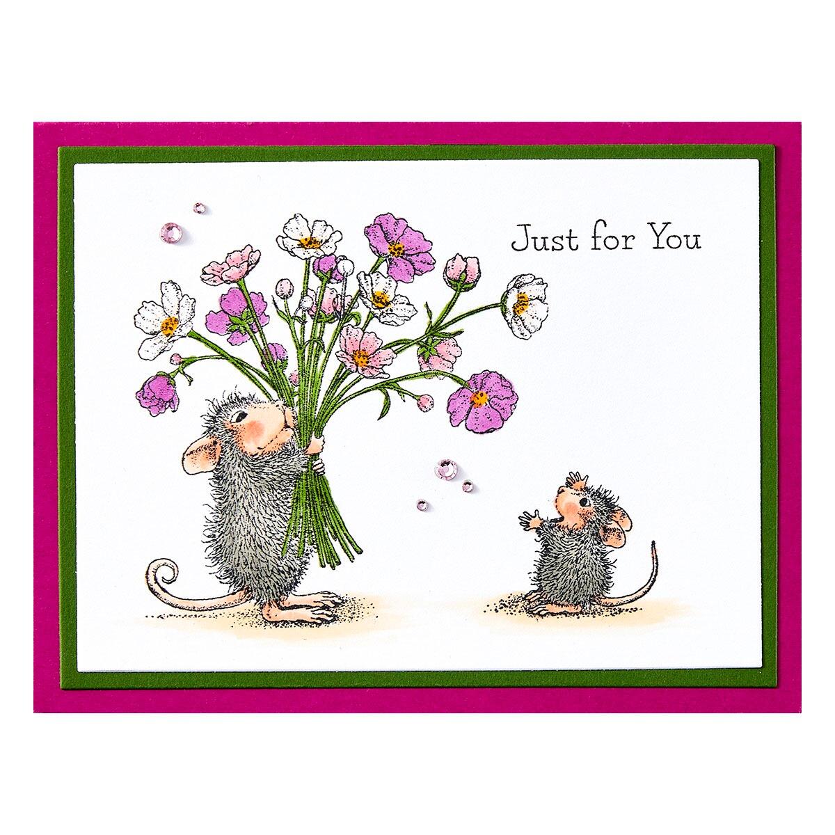 Spellbinders Rare Bloom Cling Rubber Stamp Set from the House-Mouse Rare Bloom Collection