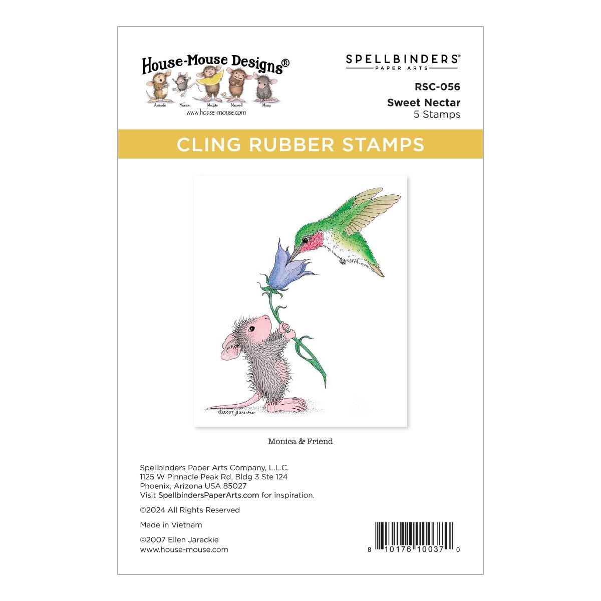 Spellbinders Sweet Nectar Cling Rubber Stamp Set from the House-Mouse Rare Bloom Collection