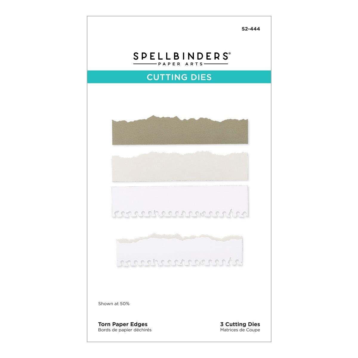 Spellbinders Torn Paper Edges Etched Dies from the Take Note Collection