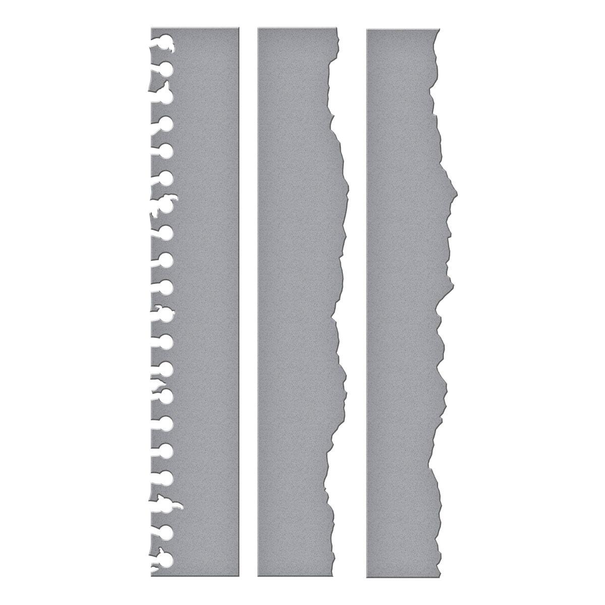 Spellbinders Torn Paper Edges Etched Dies from the Take Note Collection