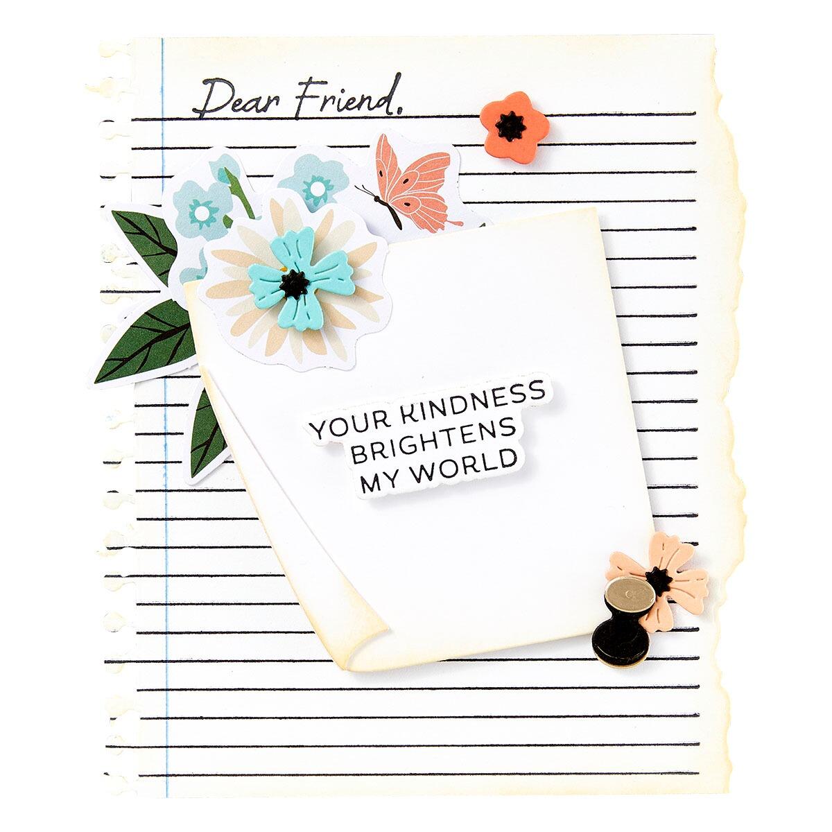 Spellbinders Torn Paper Edges Etched Dies from the Take Note Collection