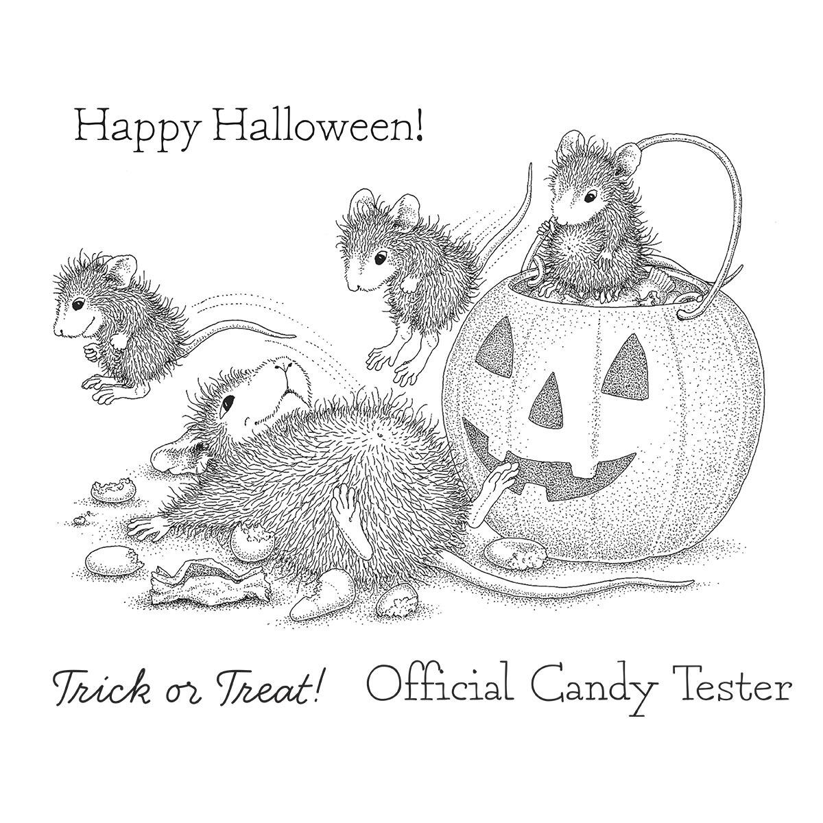 Spellbinders Trick or Treat! Cling Rubber Stamp Set from the House-Mouse Tree-mendous Christmas Collection