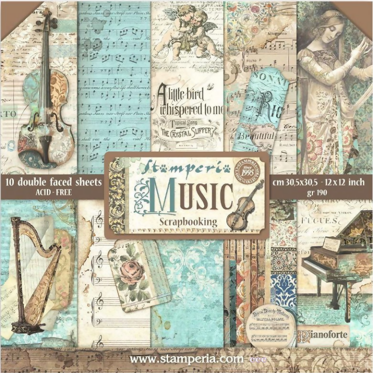 Stamperia Music, Memory book making kit.