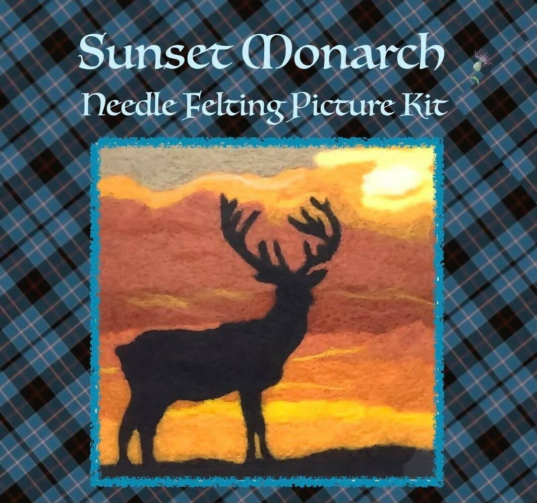 Sunset Monarch Felted Picture Kit 1